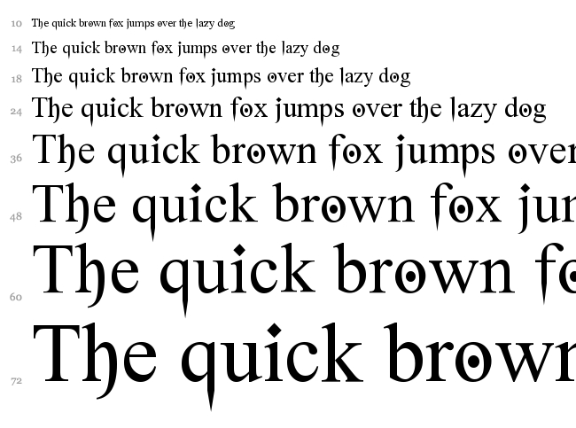 Ghost Theory font waterfall
